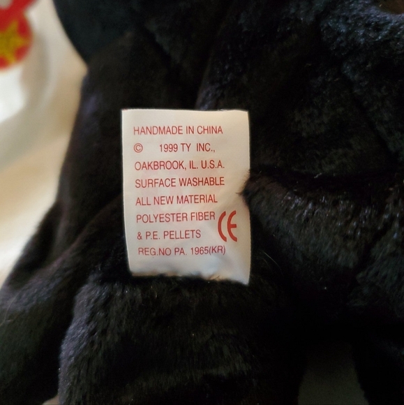Rare - BLACK BEANIE TY - The End BEAR Ty Beanie Babies - Picture 6 of 9